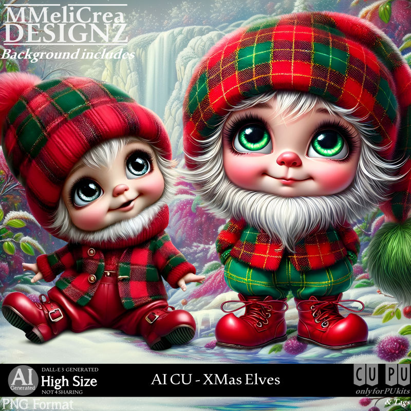 (image for) AI - CU XMas Elves (CU4PU/PNG)